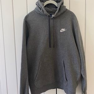 Gray Nike hooded sweatshirt.  Men's size M.
